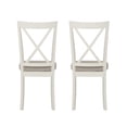 thumbnail image 5 of Linon Jane Farmhouse Indoor Cross Back Dining Chairs, Set of 2, Vanilla White/Light Gray, 5 of 12