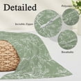 thumbnail image 3 of Sage Green Botanical Body Pillow Cover 20 x 54 Inch Decorative Pillow Cover Vintage Floral Plants Branch Lumbar Pillowcase Seasonal Rectangle Cushion Case for Couch Sofa Bed Living Room, 3 of 9
