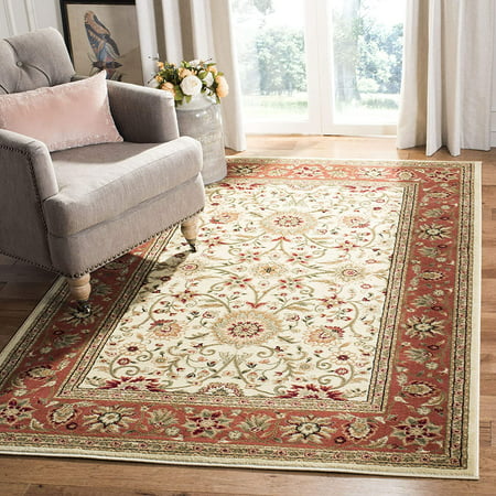 BOZO Lyndhurst Collection 4  x 6  Ivory / Rust LNH212R Traditional Oriental Non-Shedding Living Room Bedroom Accent Rug The Lyndhurst Rug Collection features the exquisitely detailed designs and noble colors found in the finest Persian and European styled rugs. Constructed using a blend of soft  sturdy synthetic fibers and designed in traditional Persian florals  these rugs will add classic charm and character to any room. These dazzling and durable floor coverings are available in many styles  colors  shape and sizes  including hallway runners and foyer rugs.