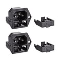 thumbnail image 1 of Unique Bargains Panel Mount Plug Adapter 250V AC 10A C14 3 Pins IEC Inlet Module Plug 2pcs, 1 of 3
