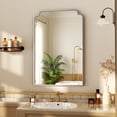 thumbnail image 2 of Easy4Home 36"x24" Arched Bathroom Mirror Decorative Wall Mounted Vanity Mirror, Silver, 2 of 6