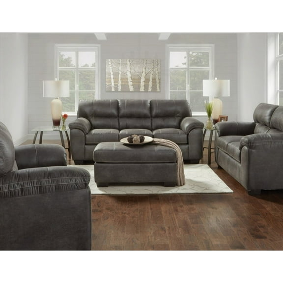 Modern Contemporary Fabric 4-Piece Sofa Set 220×80×75cm with Sequoia Ash
