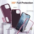 thumbnail image 2 of ULAK Case for iPhone 15 With Screen Protector Built In Kickstand, Heavy Duty Military Shockproof Phone Case for Apple iPhone 15 6.1" 2023, Purple, 2 of 8