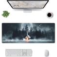 thumbnail image 2 of Dark Night Forest XL Gaming Mouse Pad 31.5x11.8in Full Desk Mat Non-Slip Base Stitched Edges Ideal Gift for Women & Girls Office Decor, 2 of 6