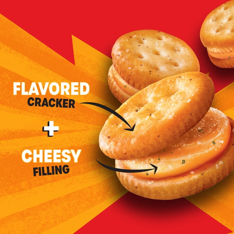 RITZ Bits Flavor Charged Cheese Pizza Sandwich Crackers, Lunch