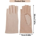 thumbnail image 2 of RV 2 pares de guantes de protección solar sin dedos para mujer, antideslizantes, protección UV, guantes de muñeca, guantes de protección solar, verano, conducción al aire libre, ciclismo, guantes de conducción Rojo Verde, 2 of 5