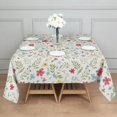 thumbnail image 3 of Pioneer Flower Floral Print Pattern Square Tablecloth, Waterproof Wipeable Spillproof Washable Table Cover for Home Kitchen Party Decor, 60"x60", 3 of 6