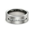 thumbnail image 3 of Bling Jewelry Mens Wide CZ Channel Set Titanium Wedding Band Ring for Men Silver Tone Titanium, 3 of 4