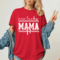 thumbnail image 2 of One Lucky Mama – St. Patrick’s Day Green Checkered Graphic T-Shirt, 2 of 6