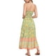 thumbnail image 3 of VESTIDO MAXI SIN MANGAS DE FLORES BOHO CON CINTURA FRUNCIDA DE INSPIRE CHIC TALLA XL GRIS VERDE, 3 of 6
