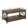 thumbnail image 3 of Convenience Concepts Oxford Coffee Table with Shelf, Barnwood/Black, 3 of 5