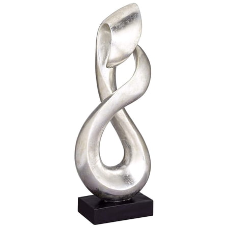 Open Infinity 24 1/2" High Silver Finish Modern Sculpture