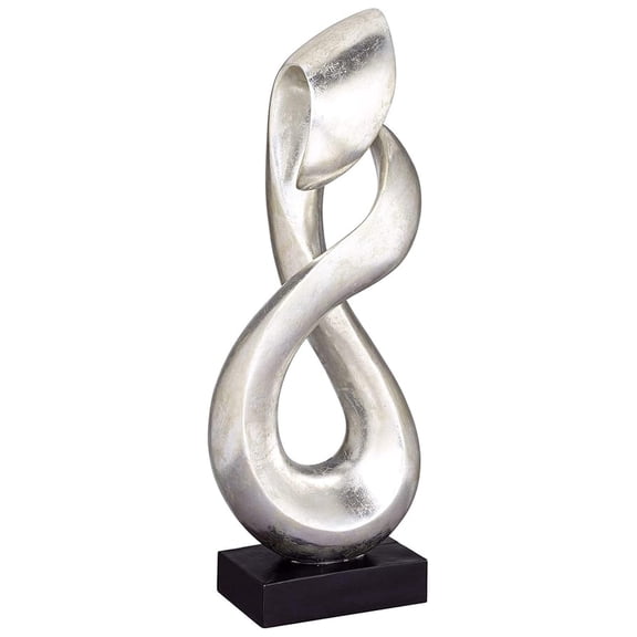 Open Infinity 24 1/2" High Silver Finish Modern Sculpture
