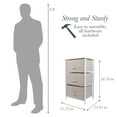 thumbnail image 5 of Simplify Adult 3 Drawer Nonwoven Vertical Dresser in Beige, 5 of 10
