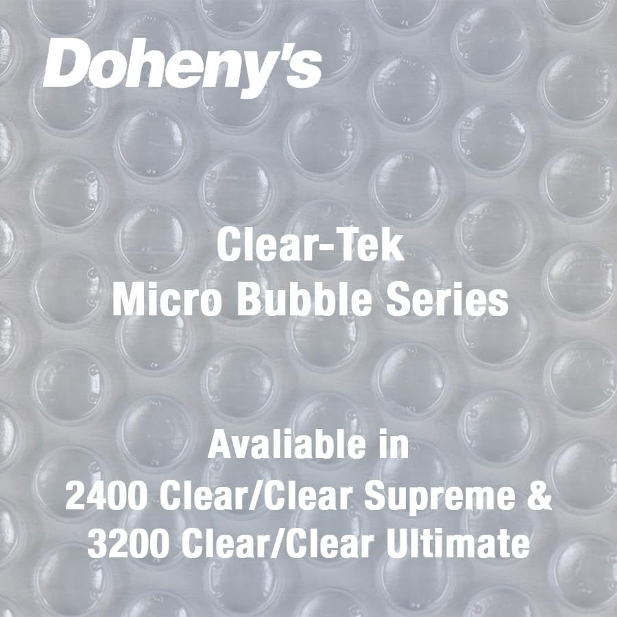 Doheny's Clear-Tek Micro Bubble Solar Pool Cover for Above Ground Swimming Pools | Increase Solar Energy Absorption, Retain Heat, Reduce Evaporation, Reduce Heat Loss & Save, 15x30 ft Oval Blue 2400