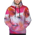 thumbnail image 4 of Bingfone Pink Pig Men'S Drawstring Hoodie Long Sleeve Pocket Sweatshirts-Medium, 4 of 9