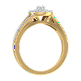 thumbnail image 2 of 1/2 Carat Diamond Halo Engagement Ring in 10K Yellow Gold (Ring Size 4.25), 2 of 4