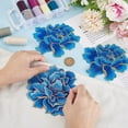 thumbnail image 5 of 4pcs Blue Peony Floral Patches Embroidered Flower Appliques 2 Styles Floral Embroidery Sew on Patches for Jeans Jackets Clothing Backpack Hats Sweater DIY Craft 4.8 & 5.7 inch, 5 of 6