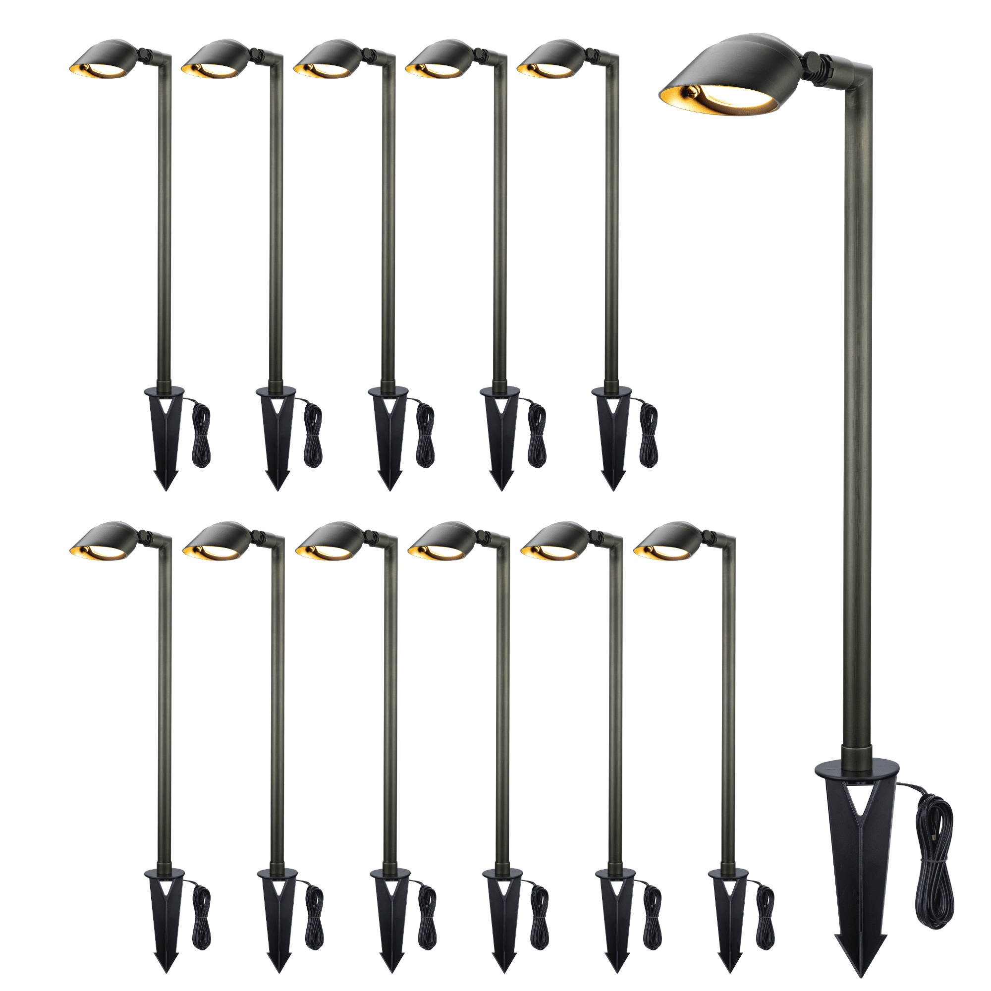 Gardenreet Brass Low Voltage Pathway Lights, 12V Outdoor LED Landscape