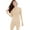 Apricot, variant on comerut 2 Pcs/Set Winter Women Thermal Underwear Set Middle-high Collar Long Sleeve Warm Thick Plush Slim Fit Elastic Lady Cold Weather Pajamas Set Homewear Clothing