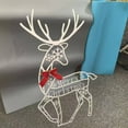 thumbnail image 2 of Gallickan LED Lighted Reindeer for Christmas Decoration, Xmas Outdoor Deer Decor with 60 LED Lights, 3D White Glittered Standing Holiday Display for Outdoor, Indoor, White, B, 2 of 4