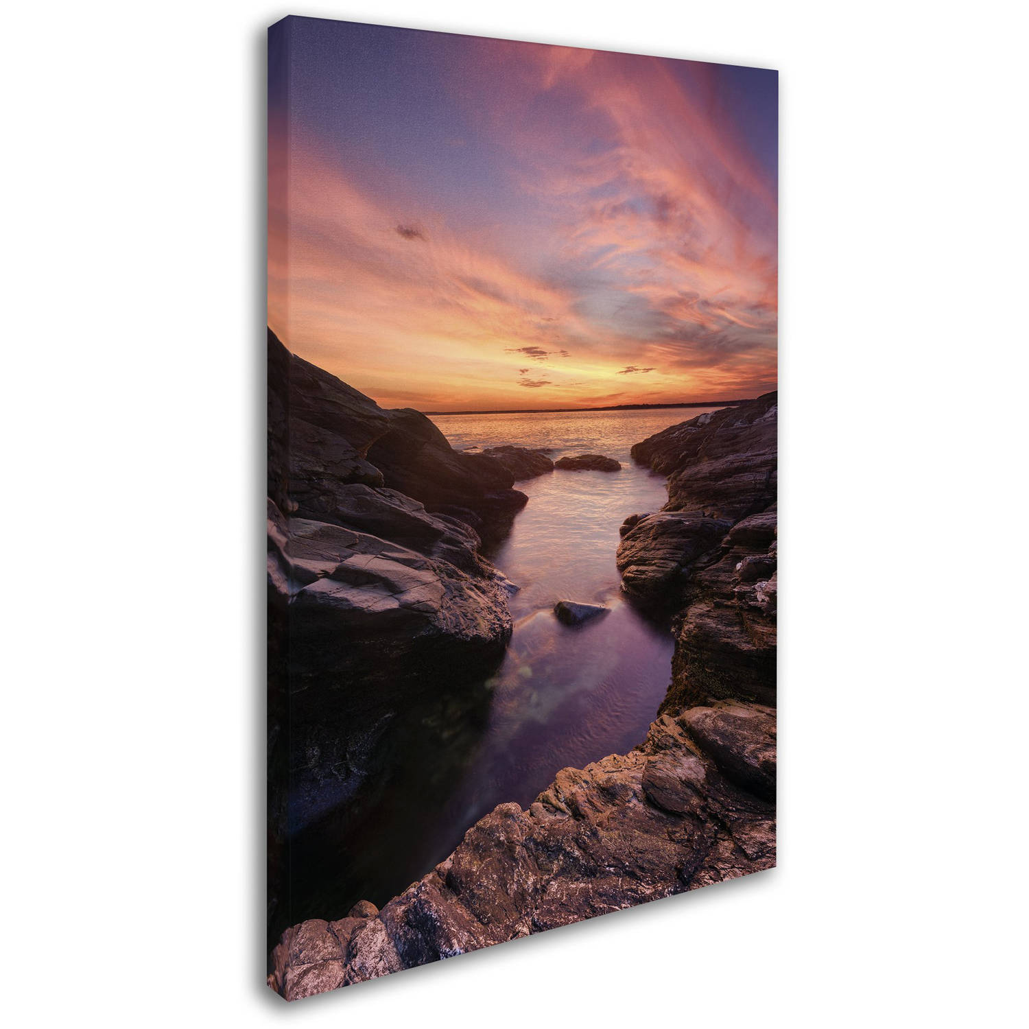 Trademark Fine Art "Beavertail Sunset" Canvas Art by Michael Blanchette Photography