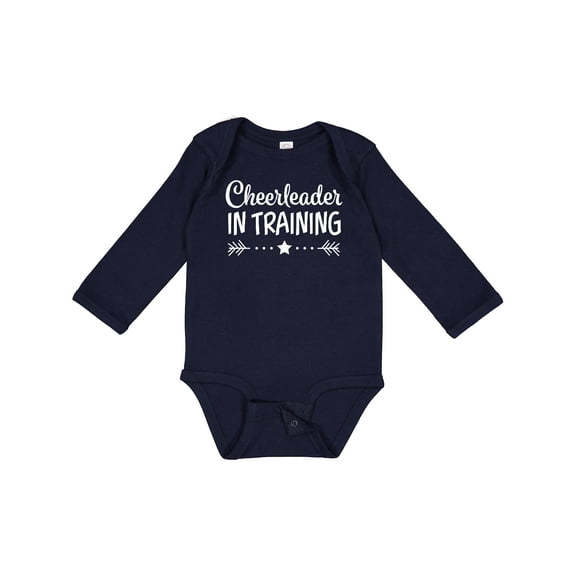 Inktastic Cheerleader in Training Boys or Girls Long Sleeve Baby Bodysuit