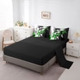 thumbnail image 3 of Homewish Green Modern Abstract 7-Piece Twin Bedding,Aesthetic Artwork Bedding Comforter Set,Black Reversible, 3 of 8