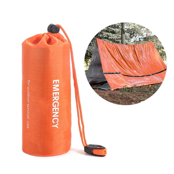 Outdoor Survival Shelter Tent Reflective Waterproof Wind proof Fireproof Lightweight Bugout for Camping Hiking