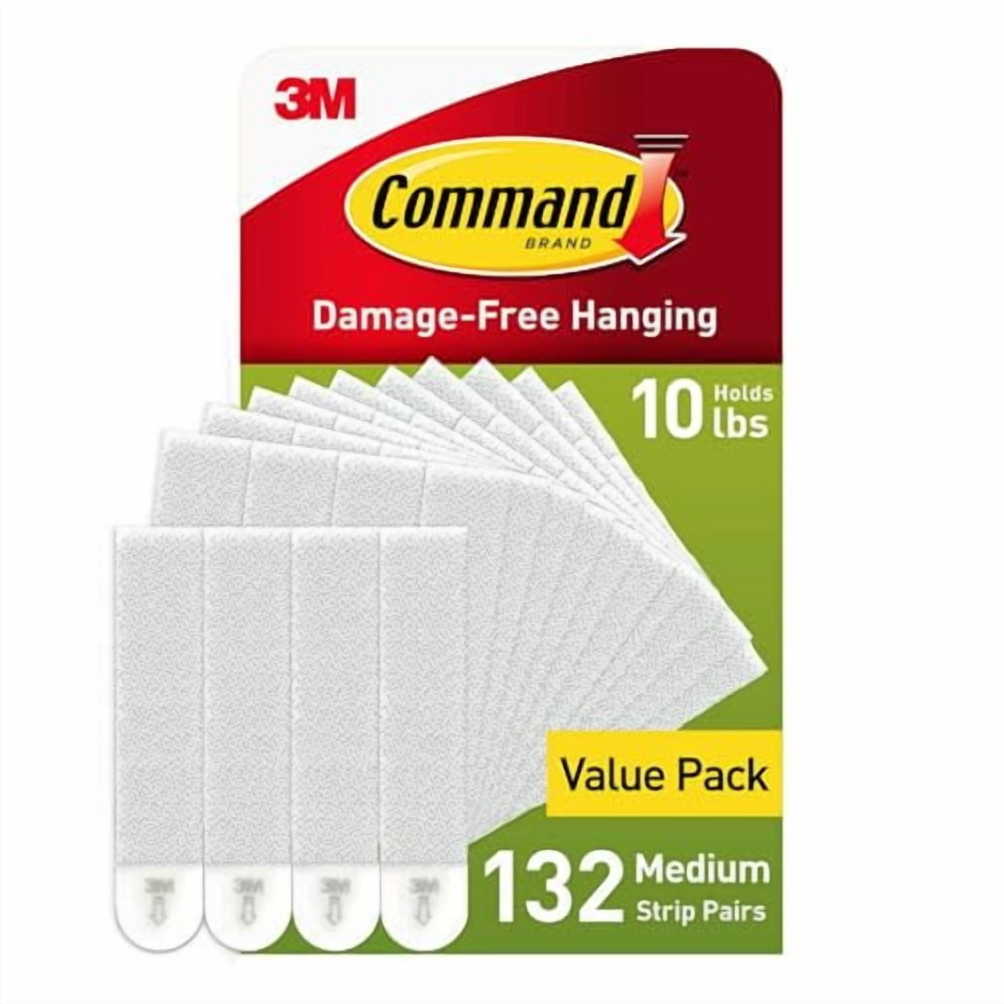 Command Medium Picture Hanging Strips, 132 Pairs (264 Command Strips), Damage Free, Use to Hang Dorm Decorations