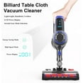 thumbnail image 4 of Billiard Table Cloth Cleaner, 22kpa Pool Table Cloth Vacuum Cleaner, Cordless Billiard Cloth Cleaning Machine 240w, LED Intelligent Display, Adjustable 2 Speeds, For Billiard Halls, 4 of 8