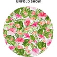 thumbnail image 3 of Tropical Hawaiian Luau Tablecloth Round 60 Inch, Summer Table Cover Washable Polyester Table Cloth for Hawaii Party Kitchen Picnic Dining Decor, 3 of 5