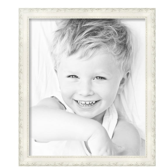 ArtToFrames 17" x 20" Classic White Picture Frame, 17x20 inch White Wood Poster Frame (WOM-5004), Pack