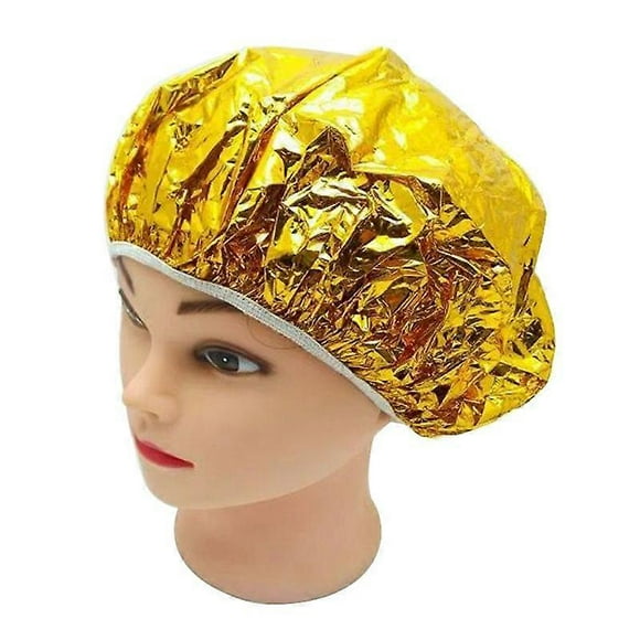 Professional One-off Shower Cap Heat Insulation Aluminum Foil Hat Elastic Portable Bathing