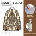 thumbnail image 5 of Compact Paisley Print Backpack – Convenient Paisley Gift for Daily Use, Slim Waterproof Bookbag, Fits 13" Laptop, Lightweight for School & Short Trips, 5 of 6