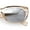 Peach - Silver Mirror, variant on Womens Narrow Rectangle Silver Mirror Lens Mod Bevel Plastic Sunglasses Blue