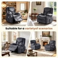 thumbnail image 6 of JMYMRY Recliner Chair with Vibration Massage and Heating for Living Room, Adjustable Rocker with Cup Holders and Side Pockets, USB Charge Port,Gray, 6 of 8