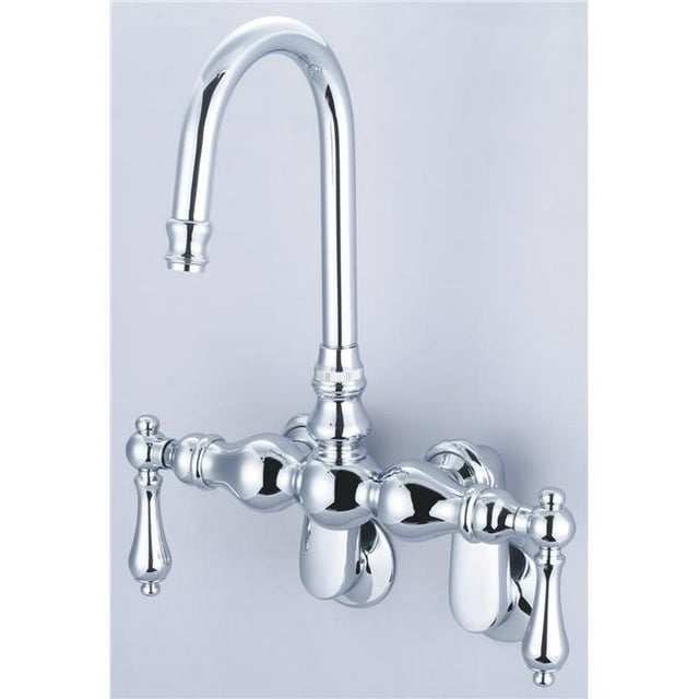 Water Creation F6-0015-01-AL Robinet de Baignoire Classique à Montage Mural Réglable Vintage - Chrome