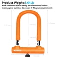 thumbnail image 3 of Candado para bicicleta Weogine con arco de 18 mm y cable de acero de 1,5 m, 3 of 8
