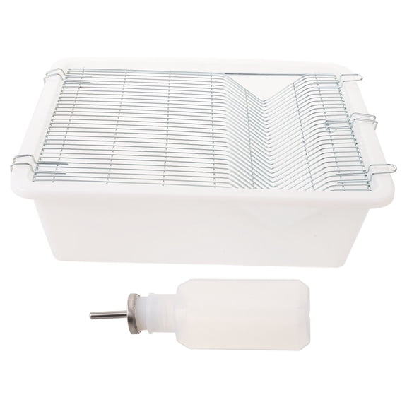 Vosarea Small Animal Breeding Cage with Ventilated Stainless Steel Wire Mesh Lid and Plastic