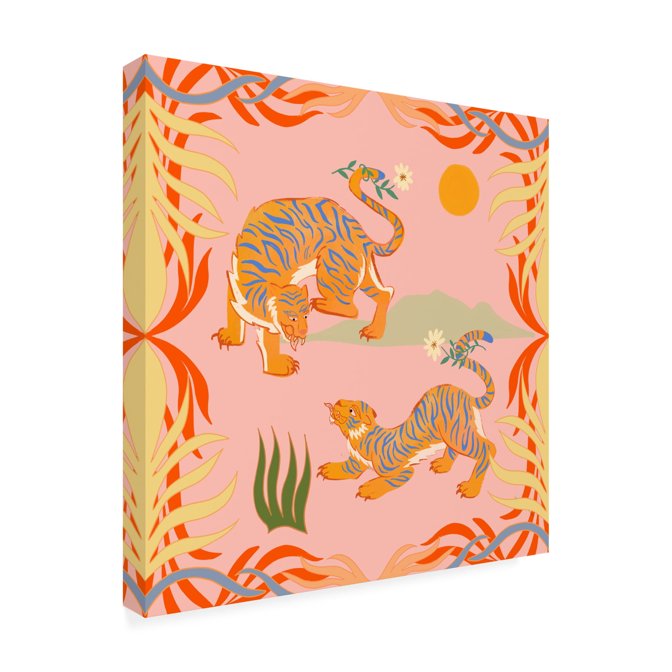 Trademark Fine Art Arty Guava  Rawring Playmates Canvas Wall Art