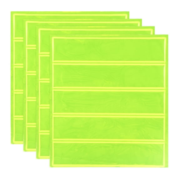 Uxcell Reflective Sticker, Waterproof Adhesive Night Warning Sticker High Visibility Safety Reflector Tape Strips Fluorescent Yellow