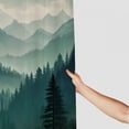 thumbnail image 3 of COMIO Shower Curtain for Bathroom Beautiful Green Mountain Landscape Rustic White, 3 of 6