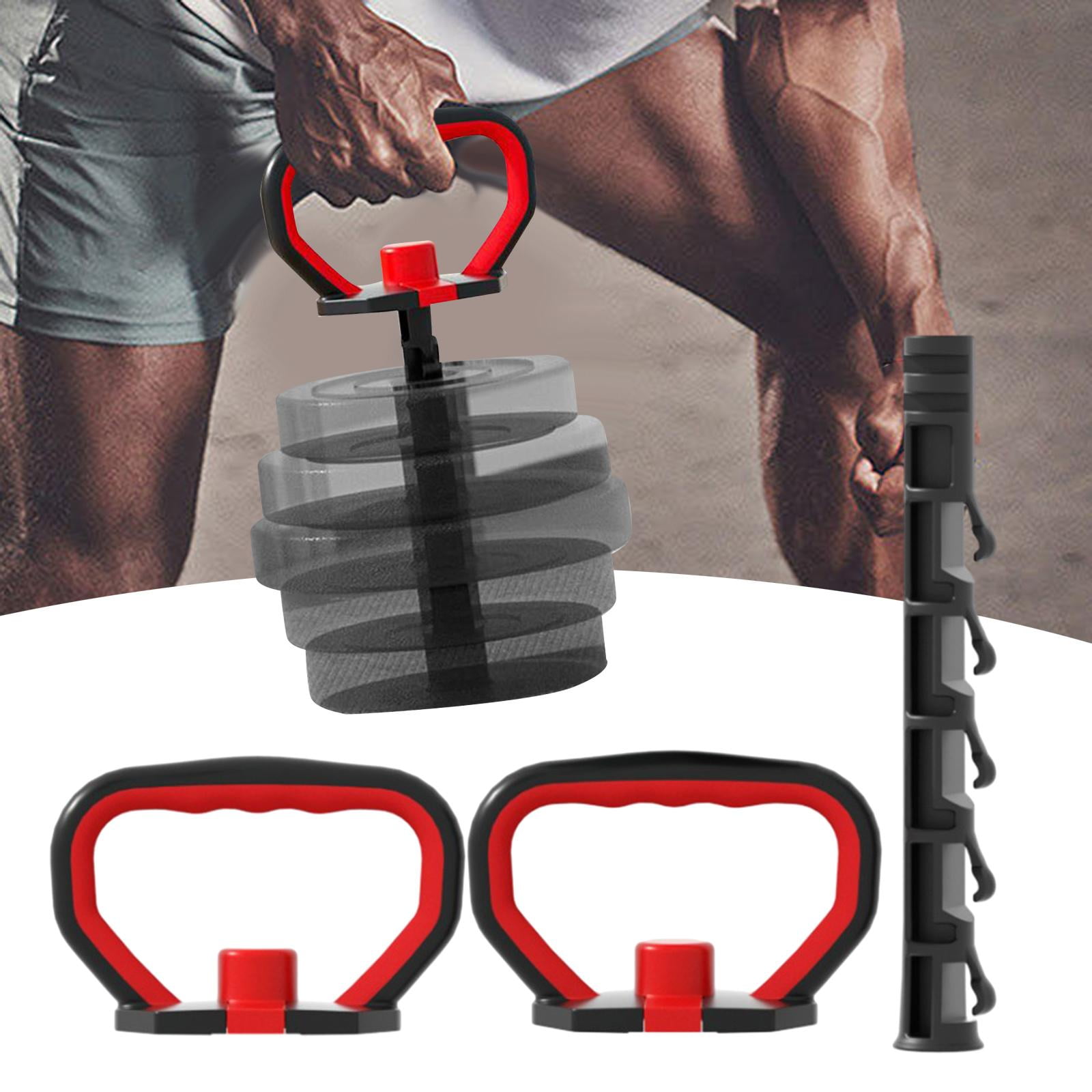 Poignée Kettlebell Réglable - Pour Plaques De Poids 1" Et 2" - Revêtement Caoutchouc Antidérapant - Portative, Jusqu'à 45 Kg - 11