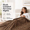 thumbnail image 5 of SUNNY HEAT Electric Blanket Heated Throw 50" x 60" -Fast Heating 9 Levels & 10H Auto off, Warm Soft Fannel Machine Washable, for Bed/Couch/Office, Classic Leopard Print, 5 of 9