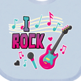 thumbnail image 4 of Inktastic I Rock with Guitar Microphone and Music Notes Boys or Girls Baby Bib, 4 of 4