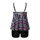 thumbnail image 5 of Trajes de baño tankini para mujer Trajes de baño de dos piezas con espalda de tiras y estampado conservador para mujer Traje de baño de dos piezas para mujer, 5 of 5
