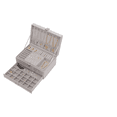 thumbnail image 3 of Estuche Caja Joyería Retro Grand Capacidad Gris Malubero Malu1040, 3 of 3