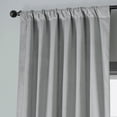 thumbnail image 4 of Contempo Grey Vintage Cotton Velvet Curtain (1 Panel), Contempo Grey, 50W X 96L, 4 of 8
