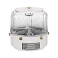thumbnail image 1 of Dispensador de cereales giratorio de 360 ​​grados, contenedor organizador de 6 compartimentos, almacenamiento de alimentos Blanco, 1 of 6